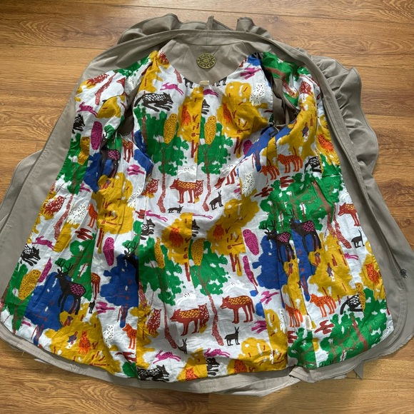 Anthropologie Idra Clinton Ruffle Trench Coat Jacket - Picture 6 of 6